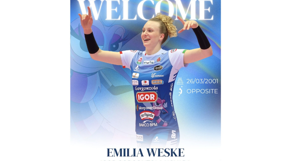 Igor Volley, ecco Emilia Weske